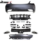 2015-2018 Benz C-Class W205 Rear Bumper with Diffuser Muffler Tip PP