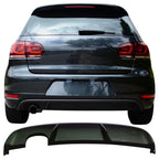 2010-2014 VW Golf MK6 Rear Bumper Diffuser Single Muffler Outlet
