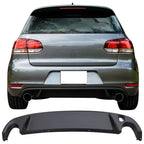 2010-2014 VW Golf 6 MK6 Twin Muffler Outlet Rear Bumper Diffuser