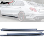 2015-2018 Benz W205 C-Class C63 AMG Style Unpainted Side Skirts PP