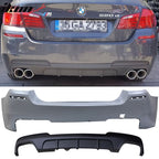 2011-2016 BMW F10 M-P Style Twin Muffler Dual Outlet Rear Bumper PP