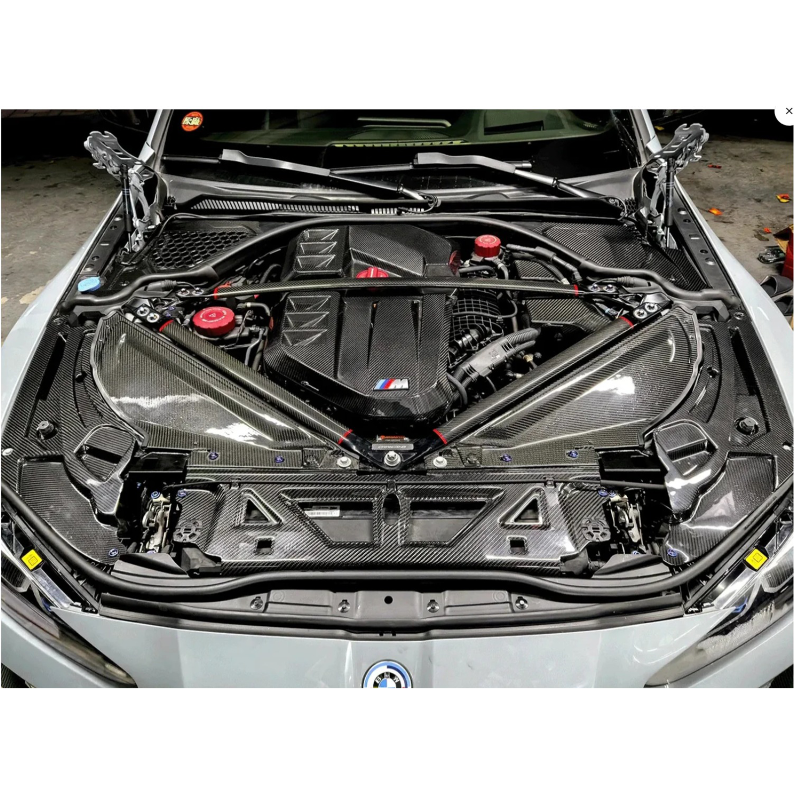 Carbon Fiber Headlamp Covers for BMW G80 G81 M3 G82 G83 M4 G87 M2 - Bull Boost Performance