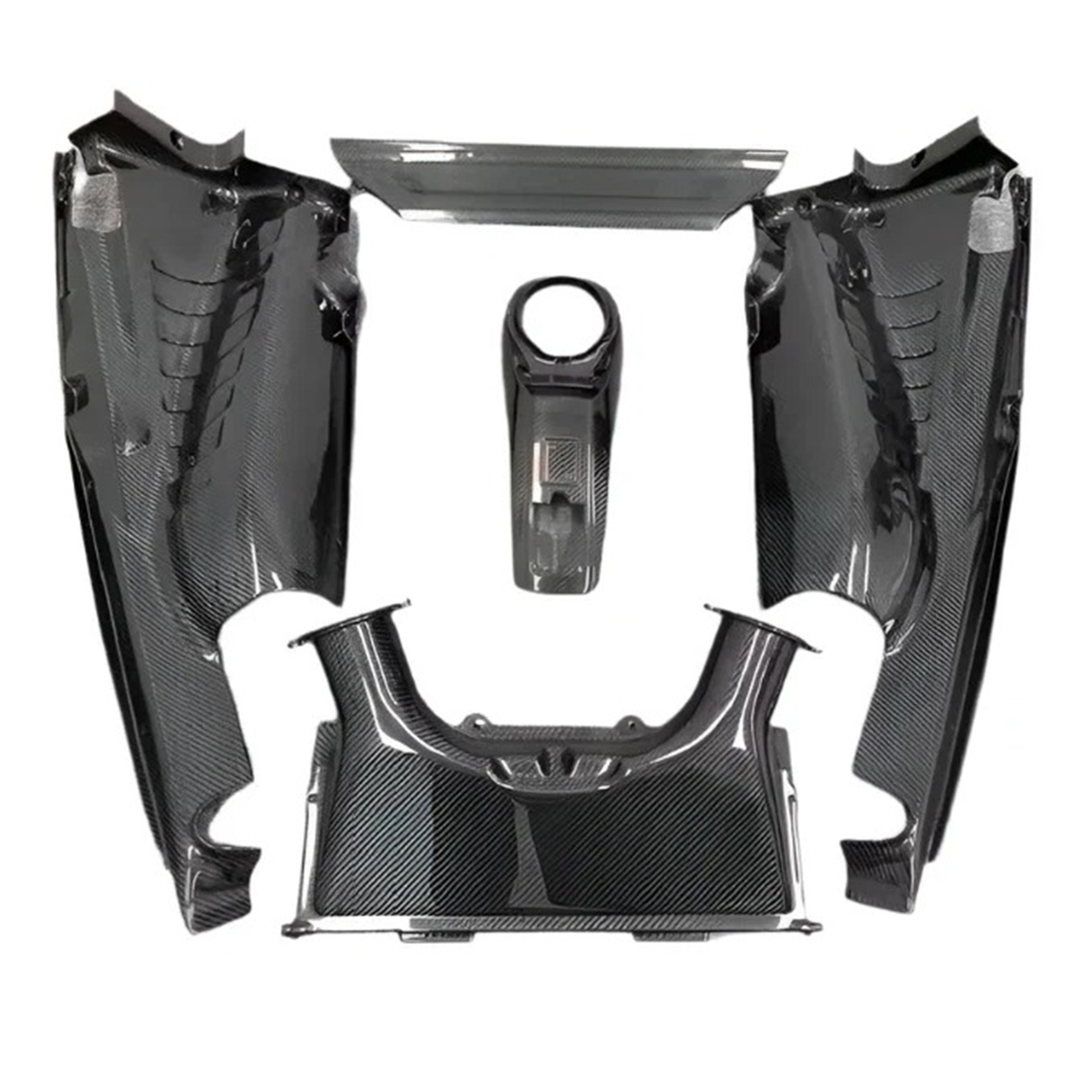 Dry Carbon Fiber Engine Bay Cover Set for Ferrari 488 by Stratec Systems