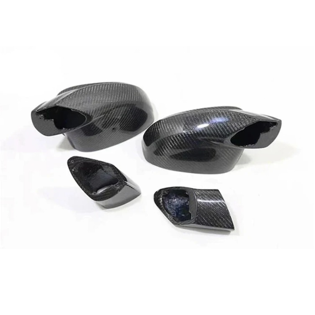 C Style Carbon Fiber Side Mirror Caps for Ferrari 488 GTB Spider by Stratec Systems