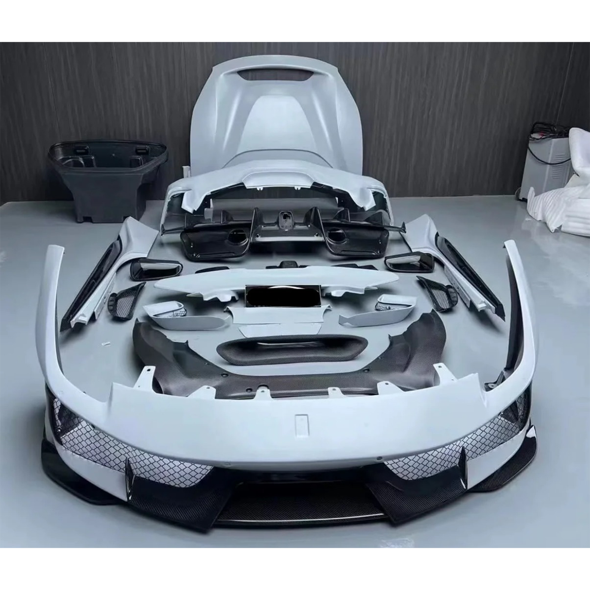 488 Pista Style Carbon Fiber Full Conversion Kit for Ferrari 488 by Stratec Systems