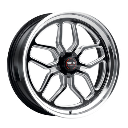 Weld S107 22X9 Laguna 5X115 ET20 BS5.75 Gloss Black MIL Dia 71.5