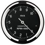 Autometer Chronocentric Tachometer - 80mm Blk - 0-10K RPM