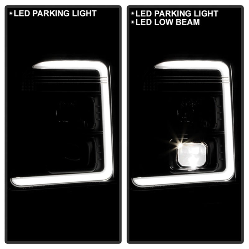 Spyder 07-14 GMC Yukon High-Power LED Headlights - Black (PRO-YD-GY07V2PL-BK)