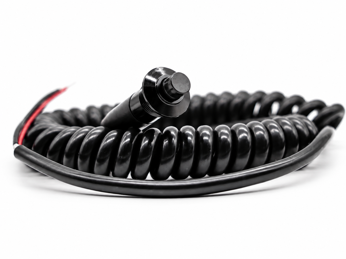 Black Pin Head Momentary Push Button Switch w/ 6' Retractable Cord – 810101B - Granatelli Motor Sports