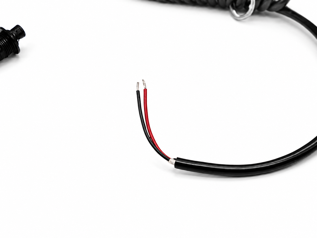 Black Pin Head Momentary Push Button Switch w/ 6' Retractable Cord – 810101B - Granatelli Motor Sports