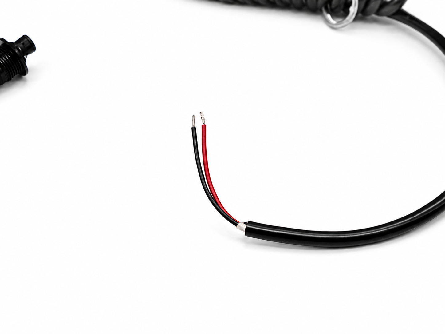 Black Pin Head Momentary Push Button Switch w/ 6' Retractable Cord – 810101B - Granatelli Motor Sports