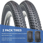 Mountain Bike Tires (2-Pack) - 20/24/26 Inch