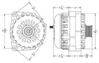 Mechman 400 Amp RVC Bypass Alternator 2005-2013 GM Truck 4.3L 4.8L 5.3L 5.7L 6L - Yellow Billet