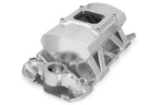 Sheet Metal Fabricated Intake Manifold SBC Single Plane Carbureted Silver with Sniper Logo