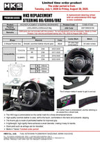 HKS Subaru BRZ ZN(D)8/ZN(C)6E Replacement Steering Wheel