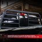 Gen-Y 19+ Dodge Ram 2500/3500 Defender 2 Outer Louver Panel for Headache Rack - Black