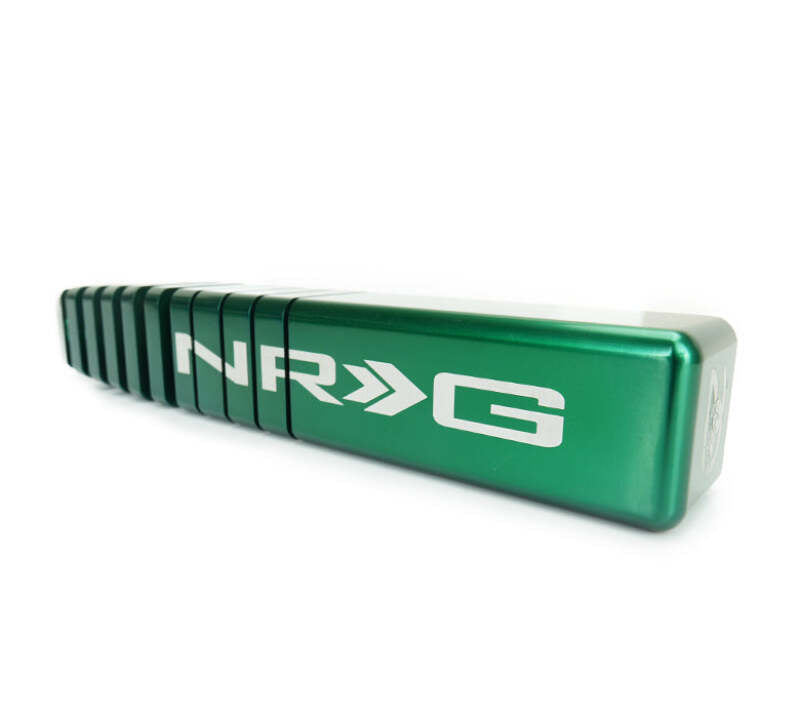 NRG Shift Knob - 20 Year Anniversary Weighted Square Heat Sink Tall - Green