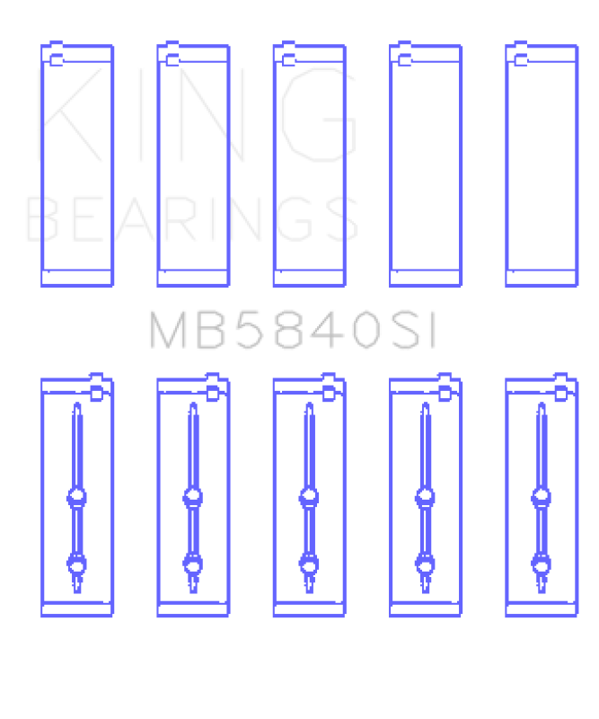 King Engine Bearings Chrysler/Dodge Gen 3 Hemi 5.7/6.1/6.4 (Size +0.75mm) Main Bearing Set