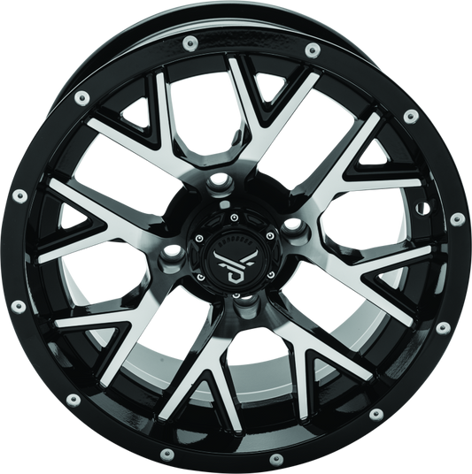 QuadBoss Barbwire 14X7 - 5+2 - 4/110 - Black Machined