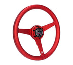 NRG Aluminum Steering Wheel 330mm - Heritage Solid Spoke - Ergonomic Grip - Anadized Red