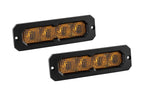 Diode Dynamics SS6 Sport Yellow Flood Flush ABL (pair) 3000K
