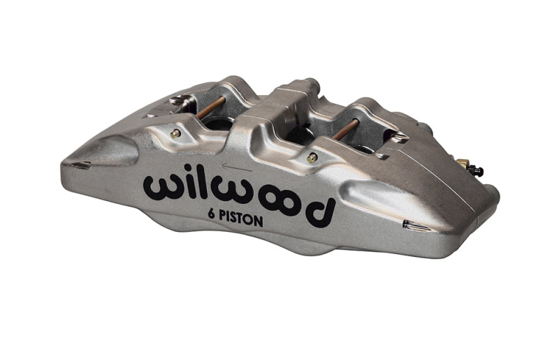 Wilwood Caliper-Forged Dynapro 6 5.25in Mount-Nickel-R/H 1.62/1.12/1.12in Pistons 1.10in Disc