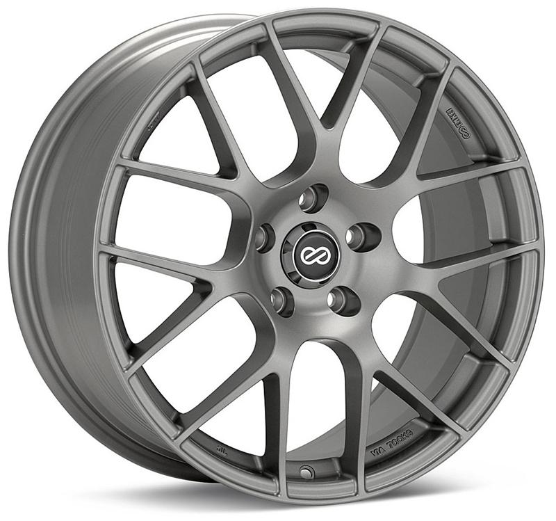 Enkei Raijin 19x8 42mm Inset 5x120 Bolt Pattern 72.6 Hub Bore Hyper Silver Wheel