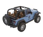 Bestop 07-18 Jeep Wrangler JK 2-Door Jeep Trektop Glide (Black Diamond)