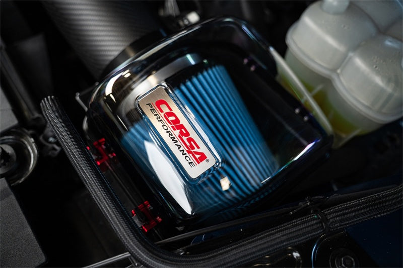 Corsa 2024+ Ford Mustang GT 5.0L Carbon Fiber Cold Air Intake w/ MaxFlow Oiled Air Filters - Matte