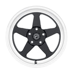 Forgestar D5 Drag 18x5 / 5x120.65 BS / ET-10 / 2.6 Gloss BLK / Diamond Lip 78.1 Bore
