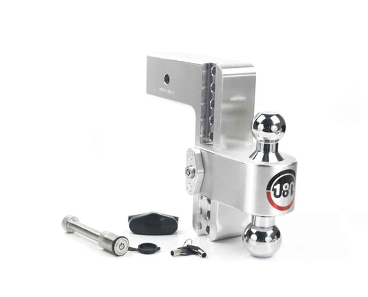 Weigh Safe 180 Hitch 8in Drop Hitch & 3in Shank (10K/21K GTWR) w/WS05 - Aluminum