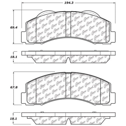 StopTech 10-14 Ford F-150 Street Performance Front Brake Pads