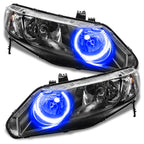 Oracle 06-11 Honda Civic Sedan LED Headlight Halo Kit - Blue