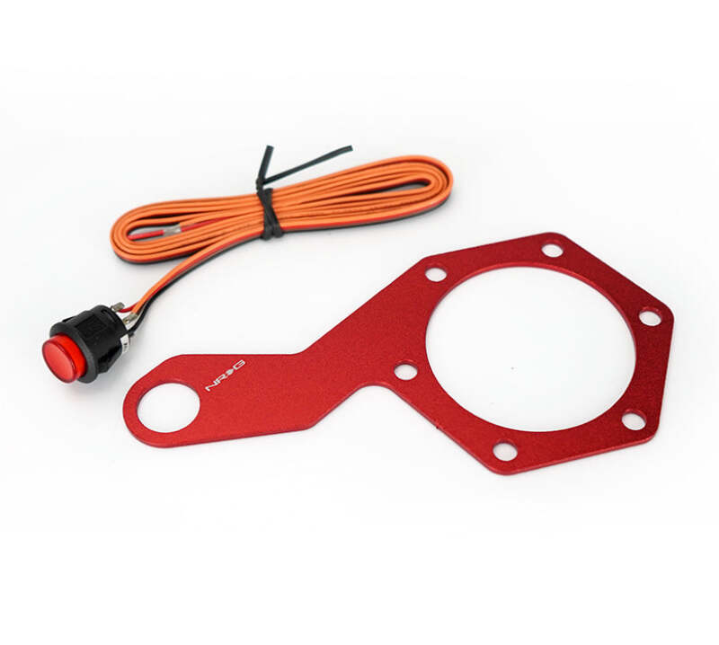 NRG Steering Single Switch - Extended Kit Red