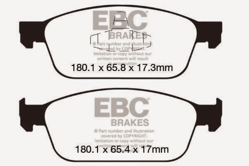 EBC 12+ Ford Focus 2.0 Turbo ST Ultimax2 Front Brake Pads