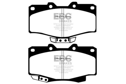 EBC 90-91 Toyota 4 Runner 2.4 Ultimax2 Front Brake Pads