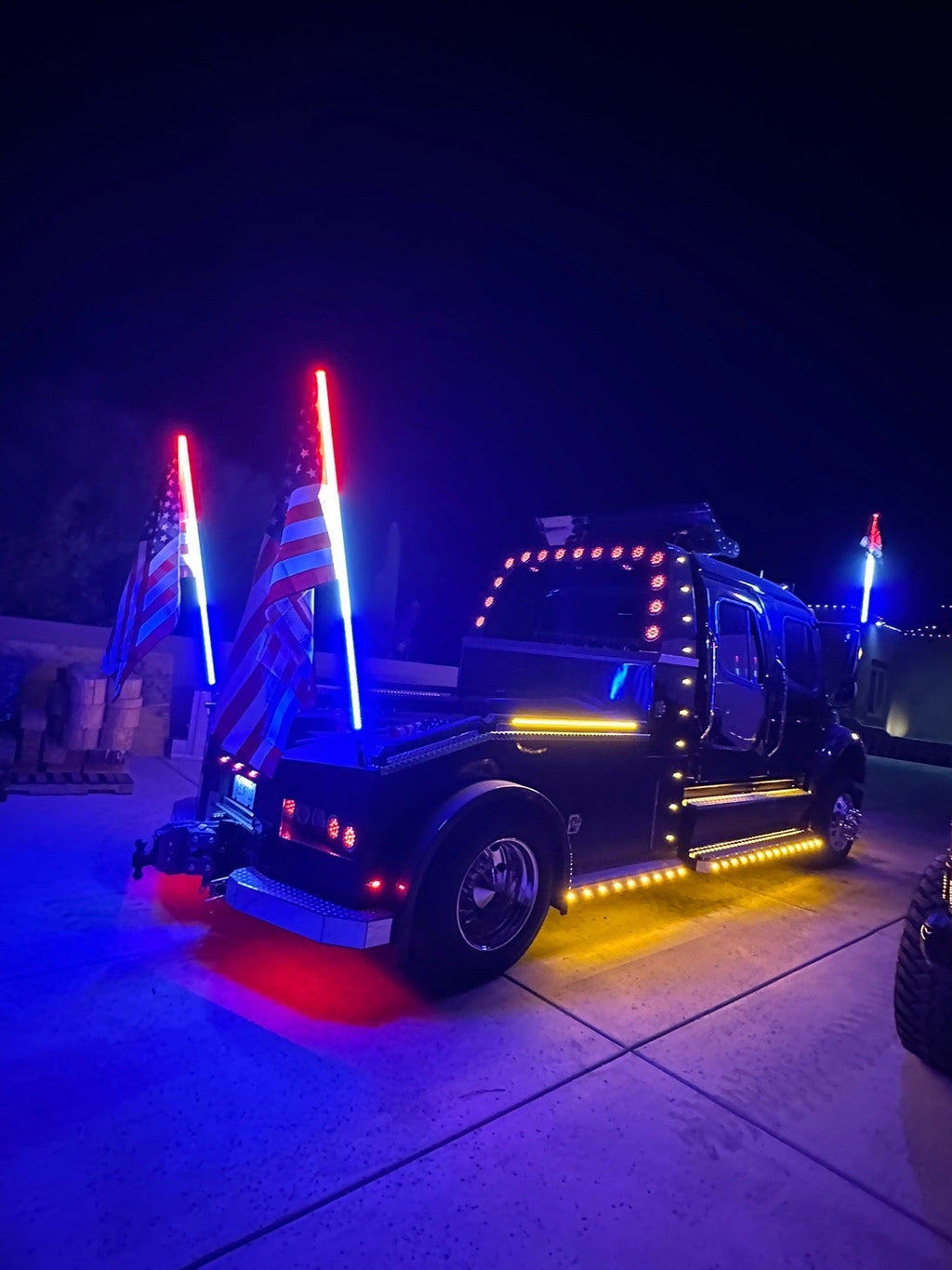 Game Changer LED Whip Set - Red, White & Blue Edition by Marshin Whips