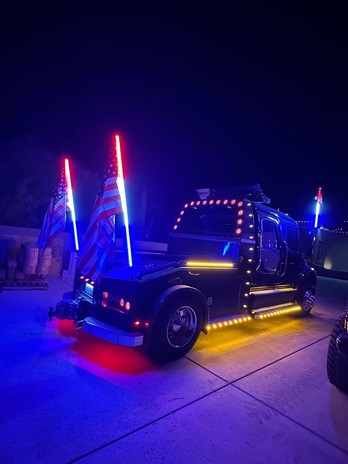 Game Changer LED Whip Set - Red, White & Blue Edition by Marshin Whips