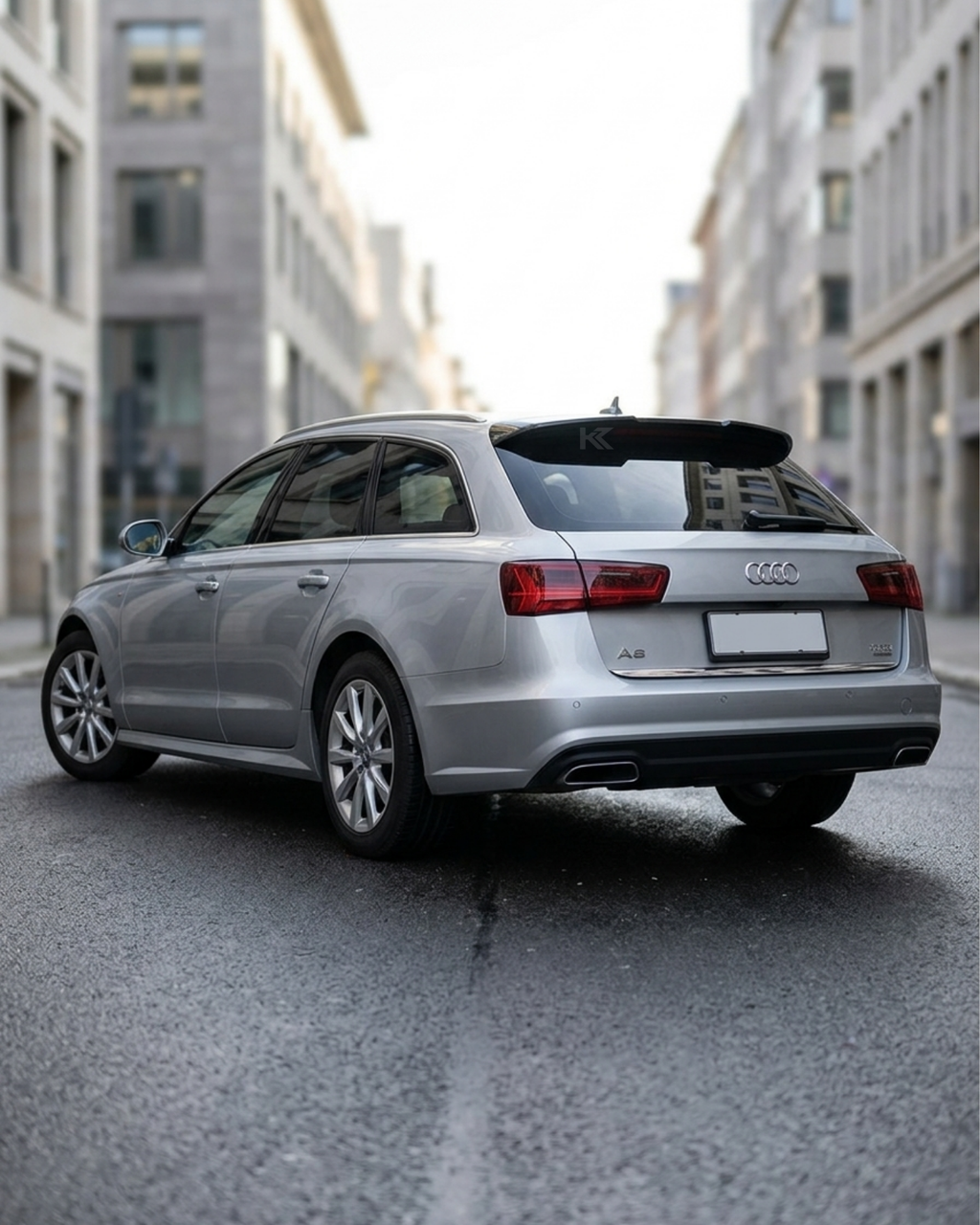 Audi A6 C7 Avant Carbon Fiber Rear Roof Spoiler – A-Style Extension (2016–2018)