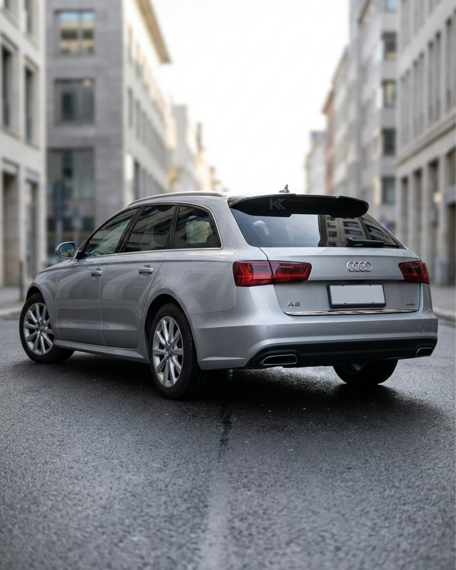 Audi A6 C7 Avant Carbon Fiber Rear Roof Spoiler – A-Style Extension (2016–2018)