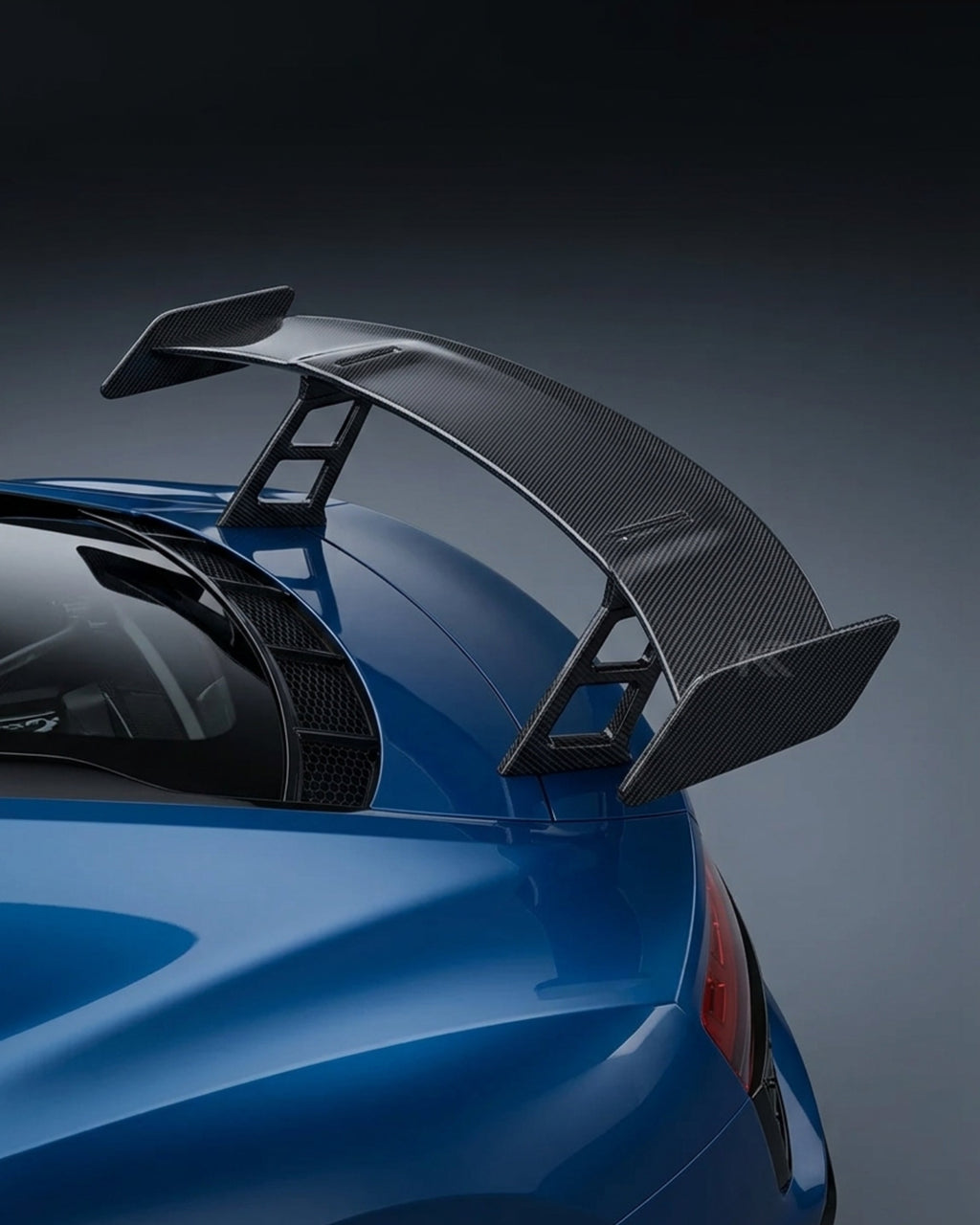 Audi R8 V10 Coupe 4S Gen 2 Facelift Dry Carbon Fiber High Rear Wing Spoiler 2019 - 2023