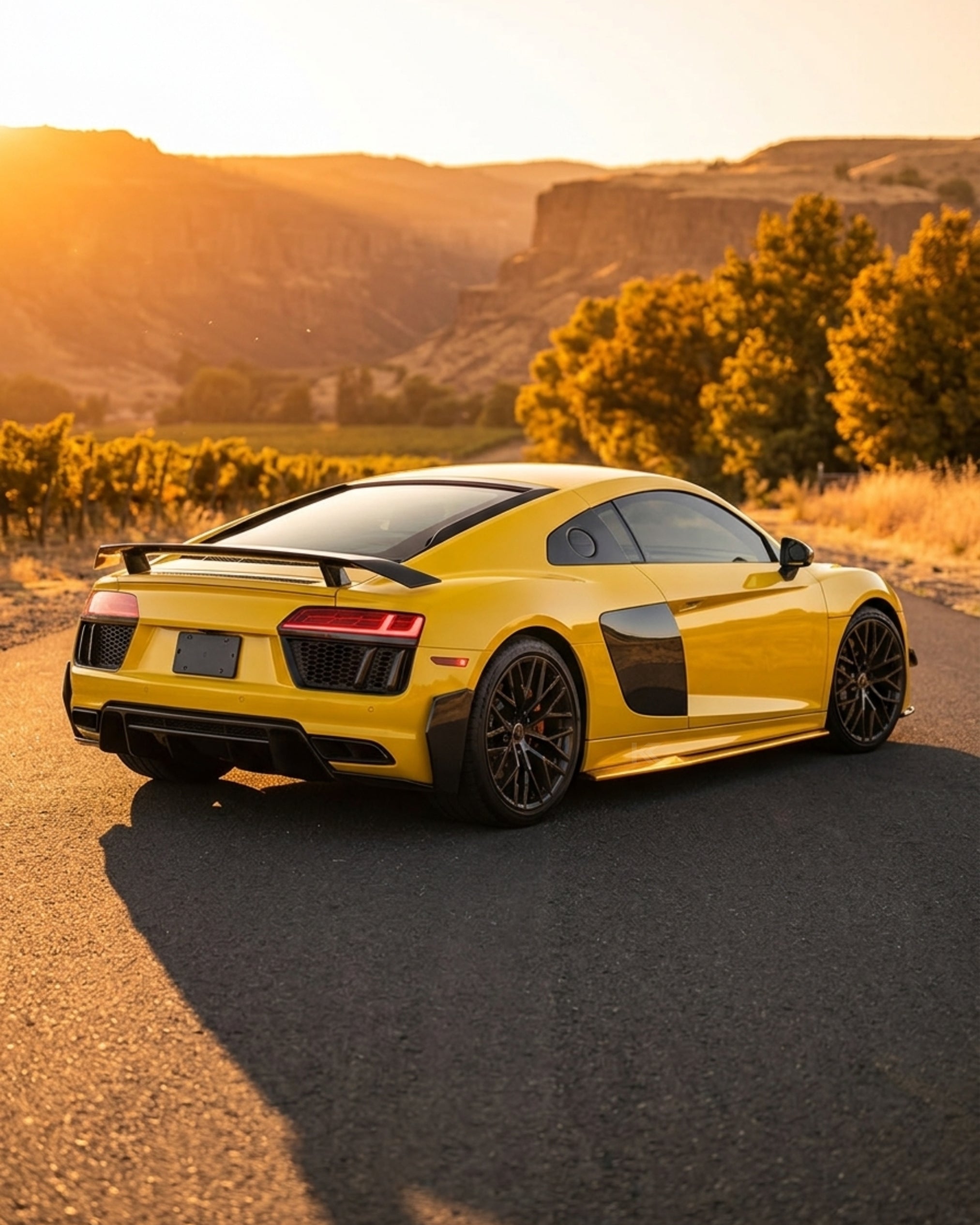 Audi R8 V10 Coupe 4S Gen 2 Carbon Fiber Side Skirts Door Extension Lip 2016 - 2019