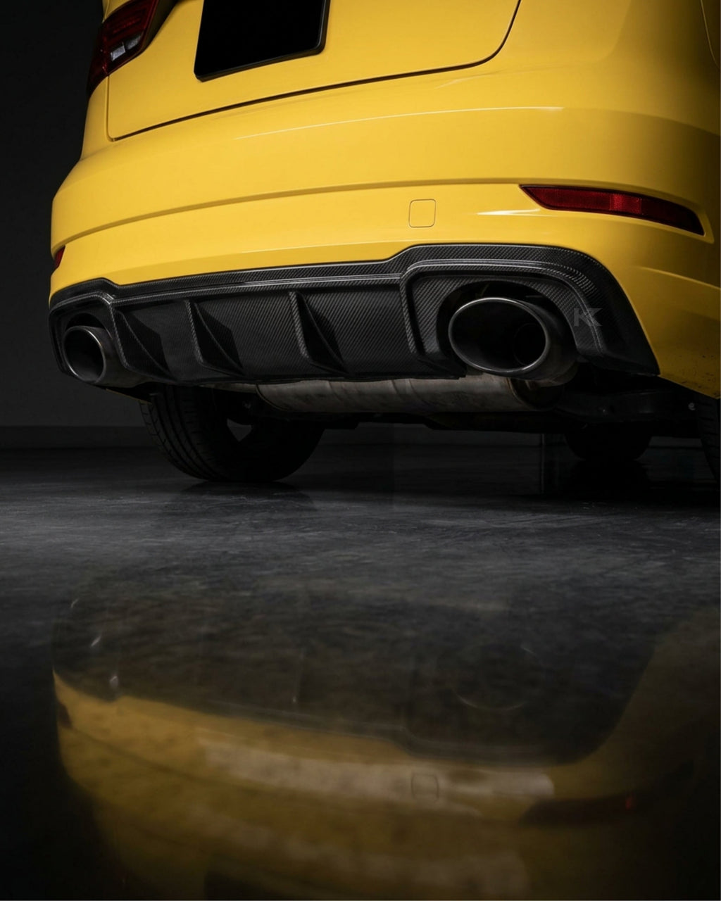 Audi RS3 8V Sedan Carbon Fiber Rear Bumper Diffuser Lip 2017 - 2019