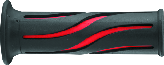 BikeMaster 7/8in Wave Grips - Black/Red