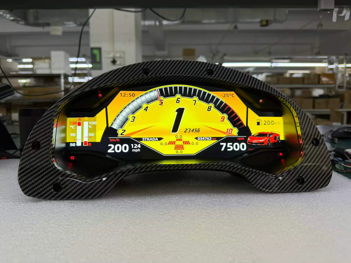 Carbon Fiber LCD Digital Cluster Lamborghini Gallardo 2006-2015