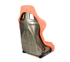 NRG FRP Bucket Seat ULTRA Edition W/ Grey Pearlized Back / Peach Microfiber Material - Large
