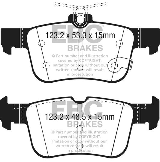 EBC 2013+ Lincoln MKZ 2.0L Hybrid Ultimax2 Rear Brake Pads