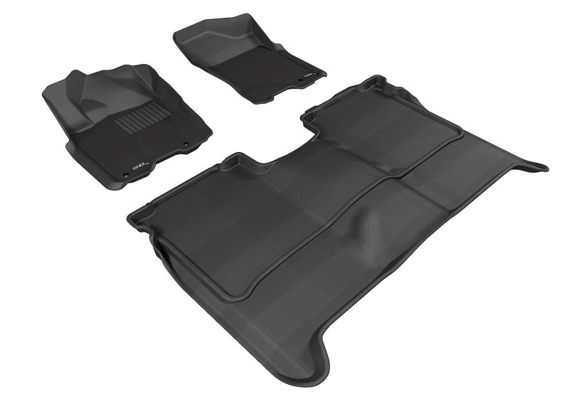 3D MAXpider 09-15 Nissan Titan Crew Cab Kagu Black Full Set (w/OUT STORAGE BOX)