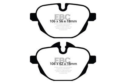 EBC 11+ BMW X3 2.0 Turbo (F25) Ultimax2 Rear Brake Pads