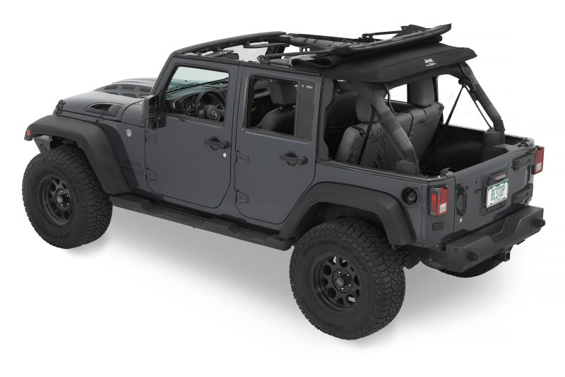 Bestop 07-18 Jeep Wrangler JK 4-Door Jeep Trektop Glide (Black Diamond)